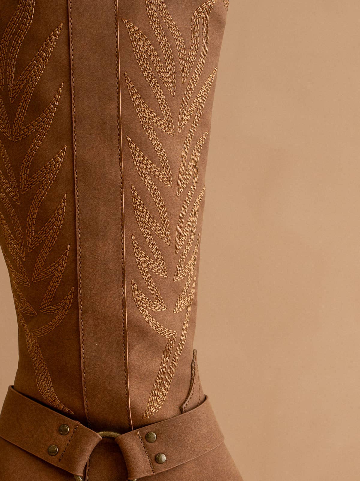 Brown Knee High Cowboy Boot
