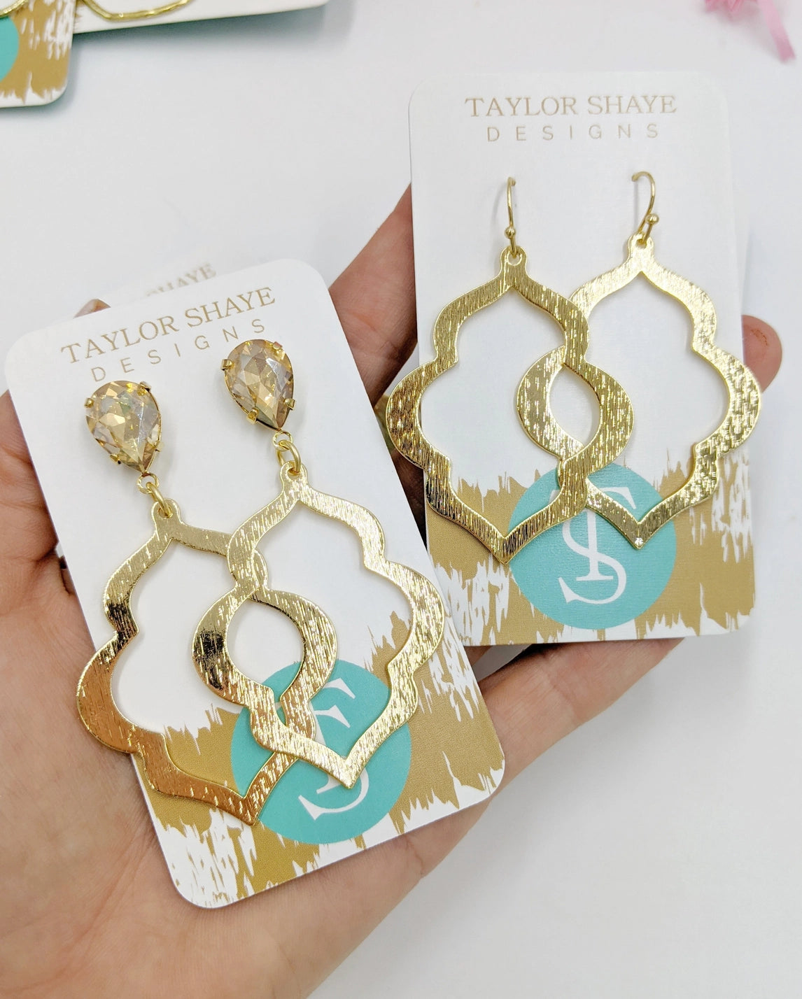 Taylor Shaye Everyday Drop Earring with Crystal Post