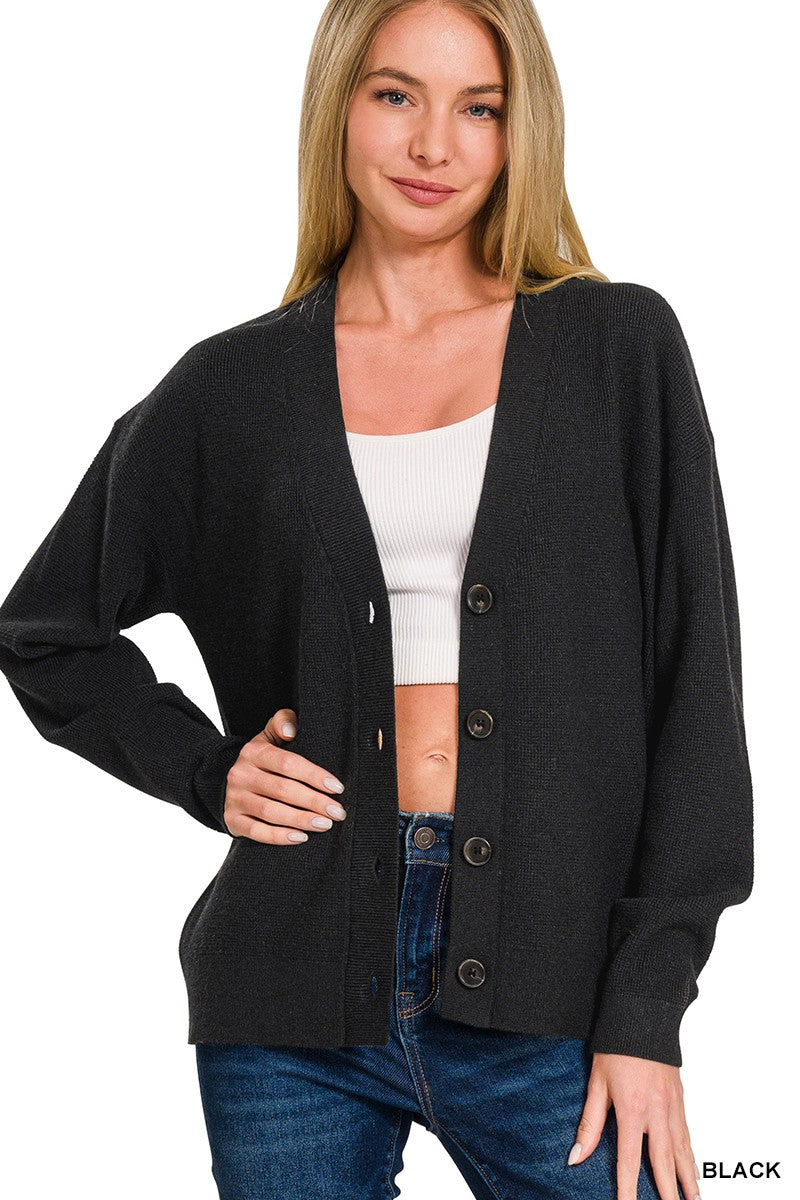 Long Sleeve Button Front Cardigan