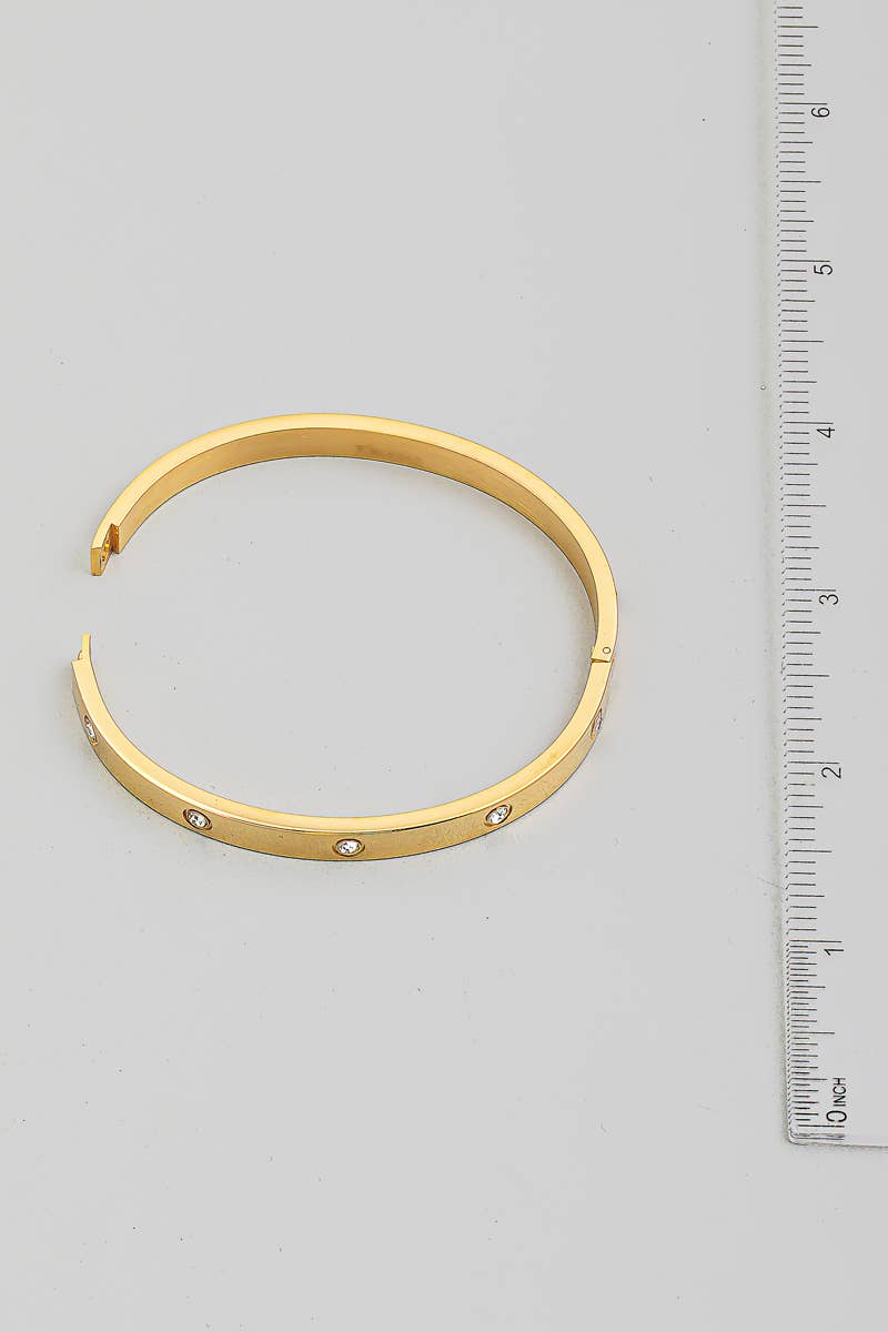 Rhinestone Bangle Bracelet
