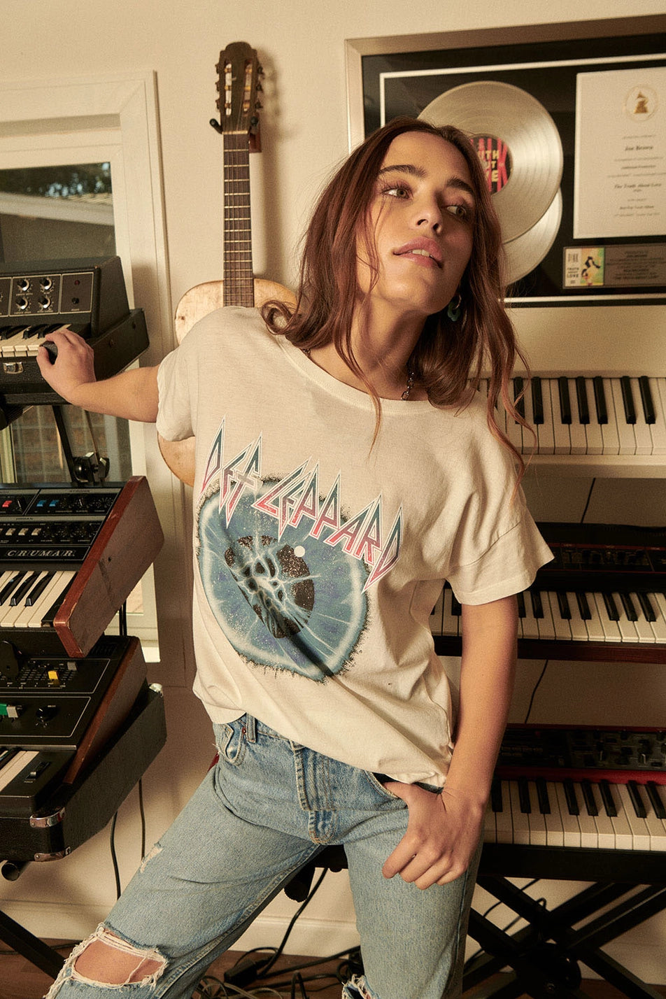 Def Leppard Adrenalize Vintage-Print Graphic Tee