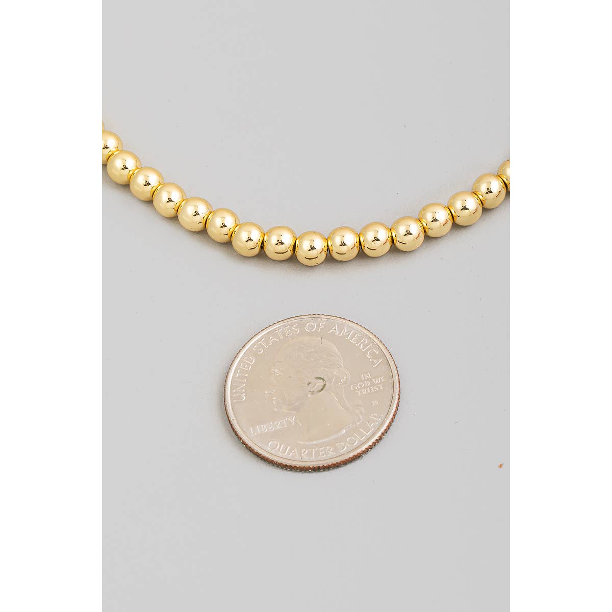 Gold Dipped Ball Beaded Necklace