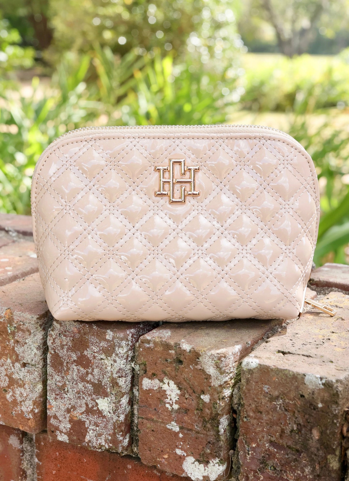Caroline Hill Ibiza Small Pouch Nude Patent