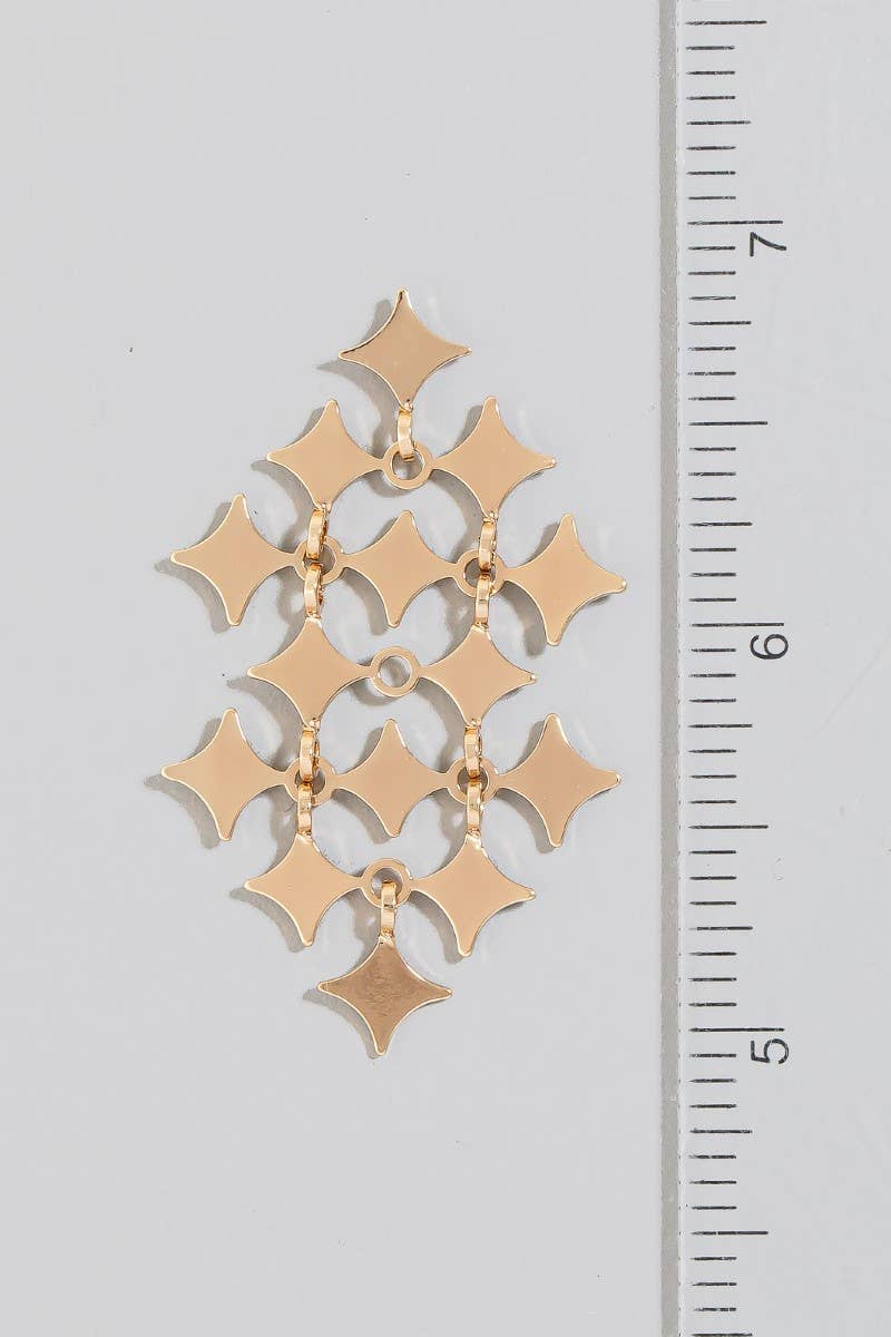 Large Cluster Sparkle Dangle Earrings