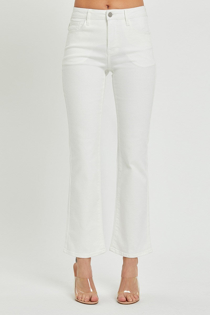Tummy Control Mid-Rise Ankle Boot Cut Jeans