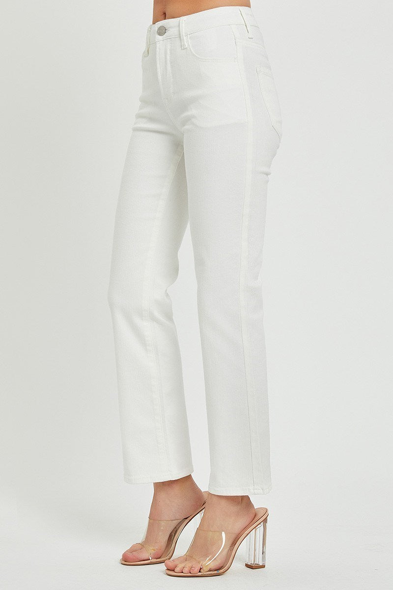 Tummy Control Mid-Rise Ankle Boot Cut Jeans