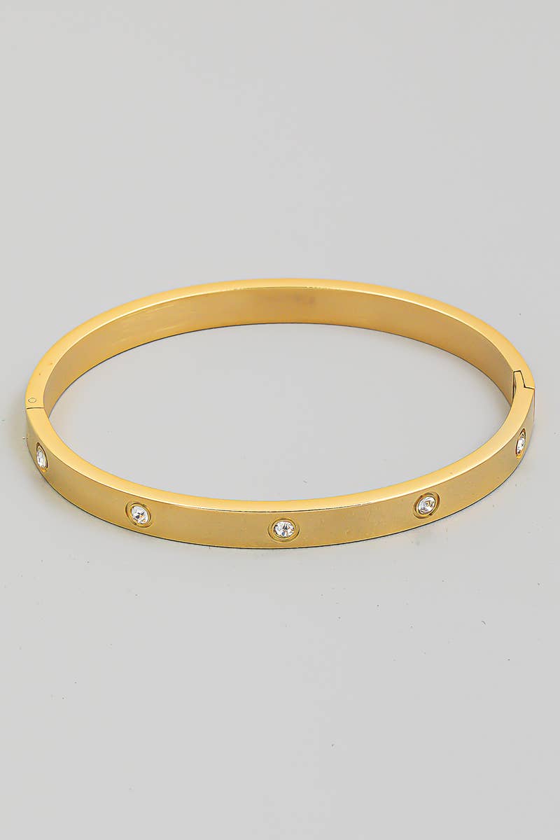 Rhinestone Bangle Bracelet