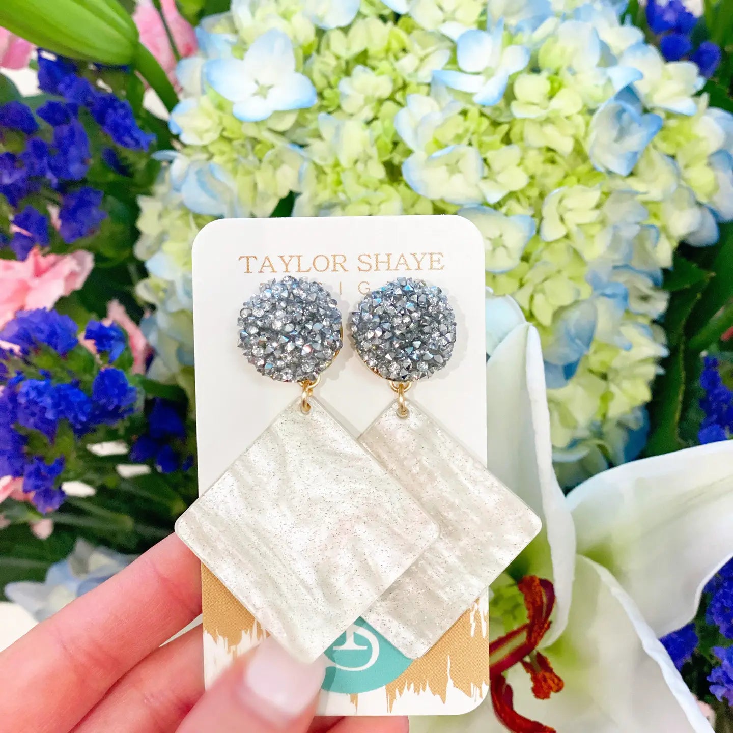 Taylor Shaye Rosie Acrylic Drop Earrings