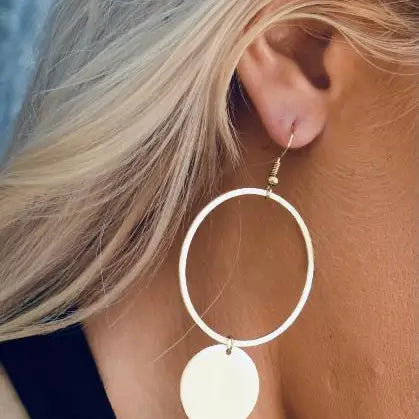 Gold Disk Hoops