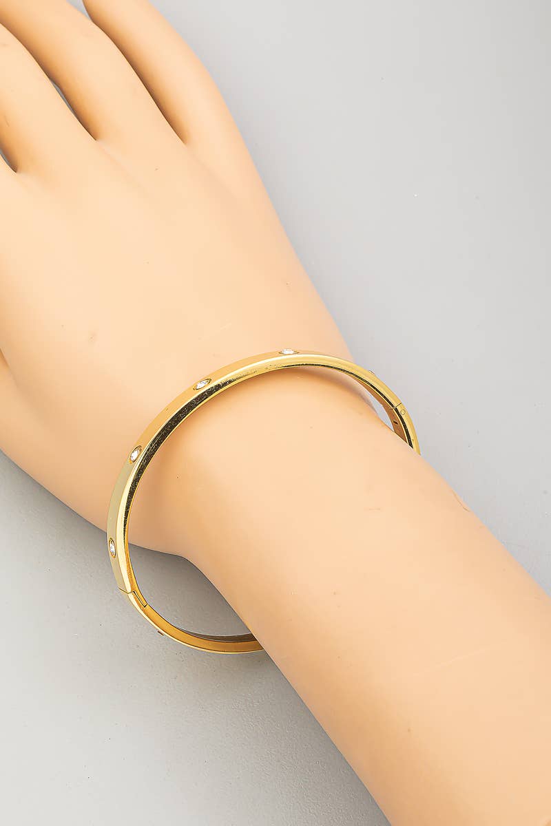 Rhinestone Bangle Bracelet