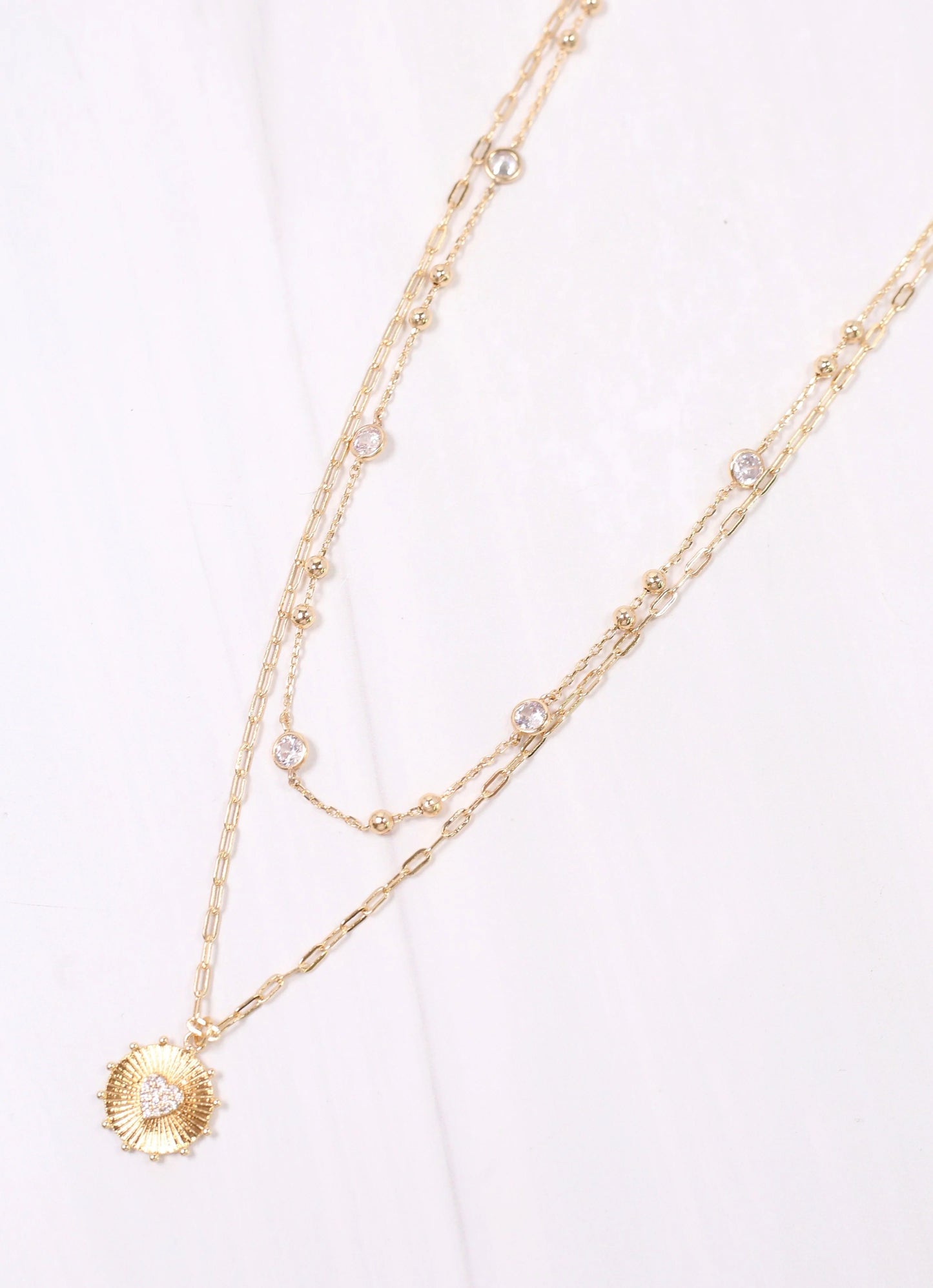Dennings Layered Charm Necklace