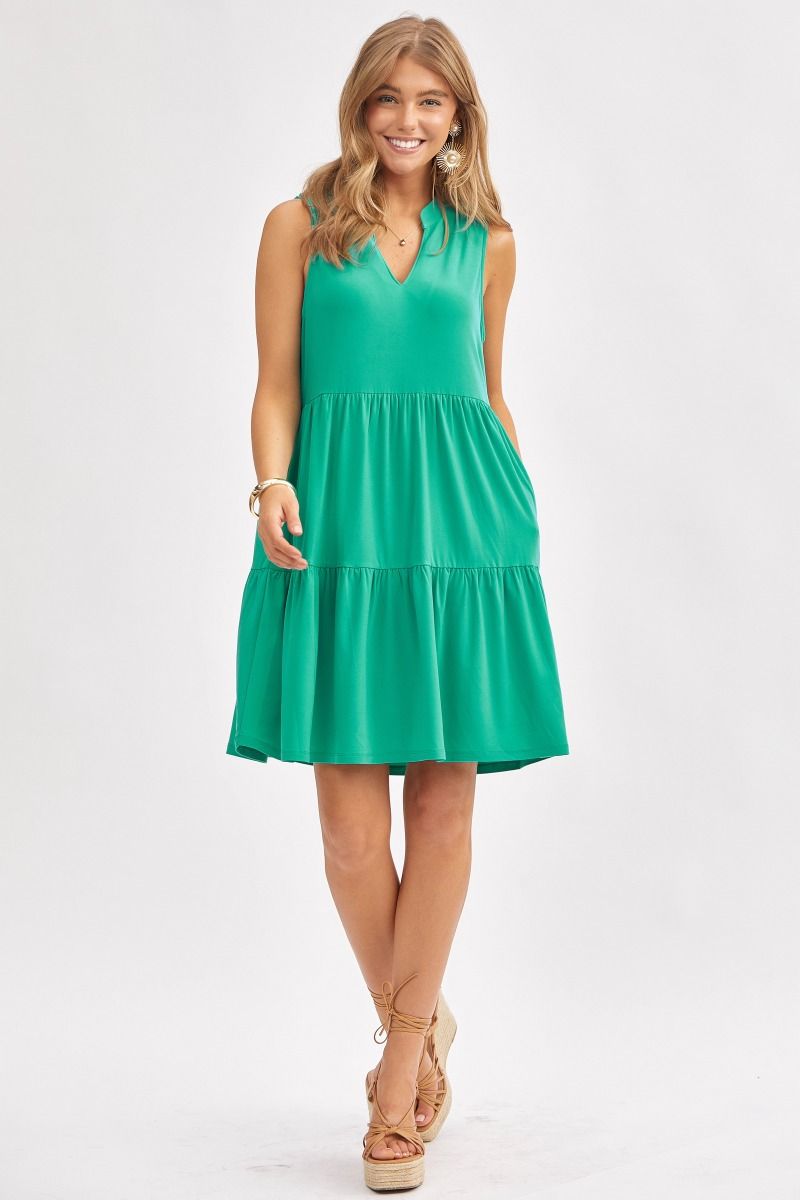 Sleeveless Three Tiered Dress