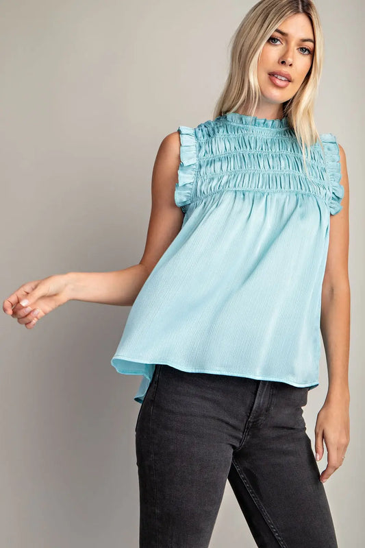 Sleeveless Ruffle Tank