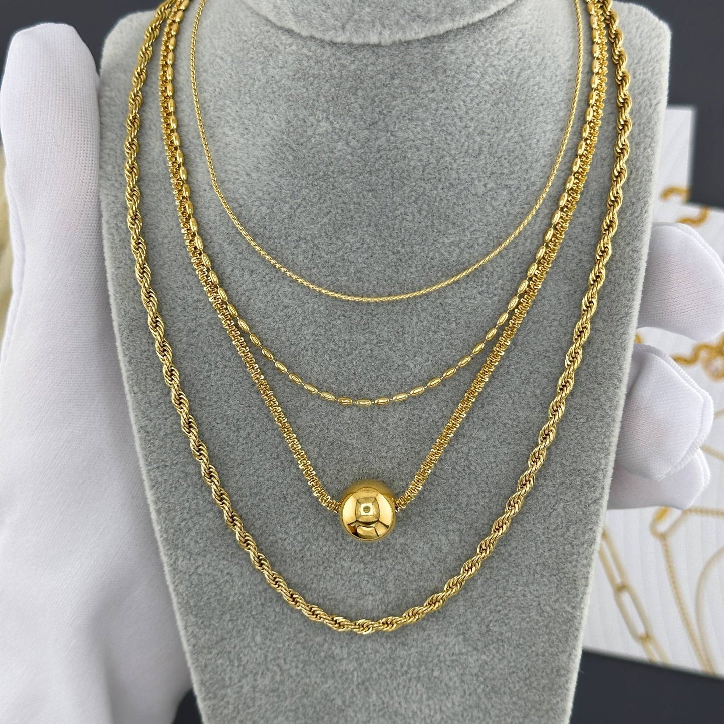 Chain with Bead Pendant