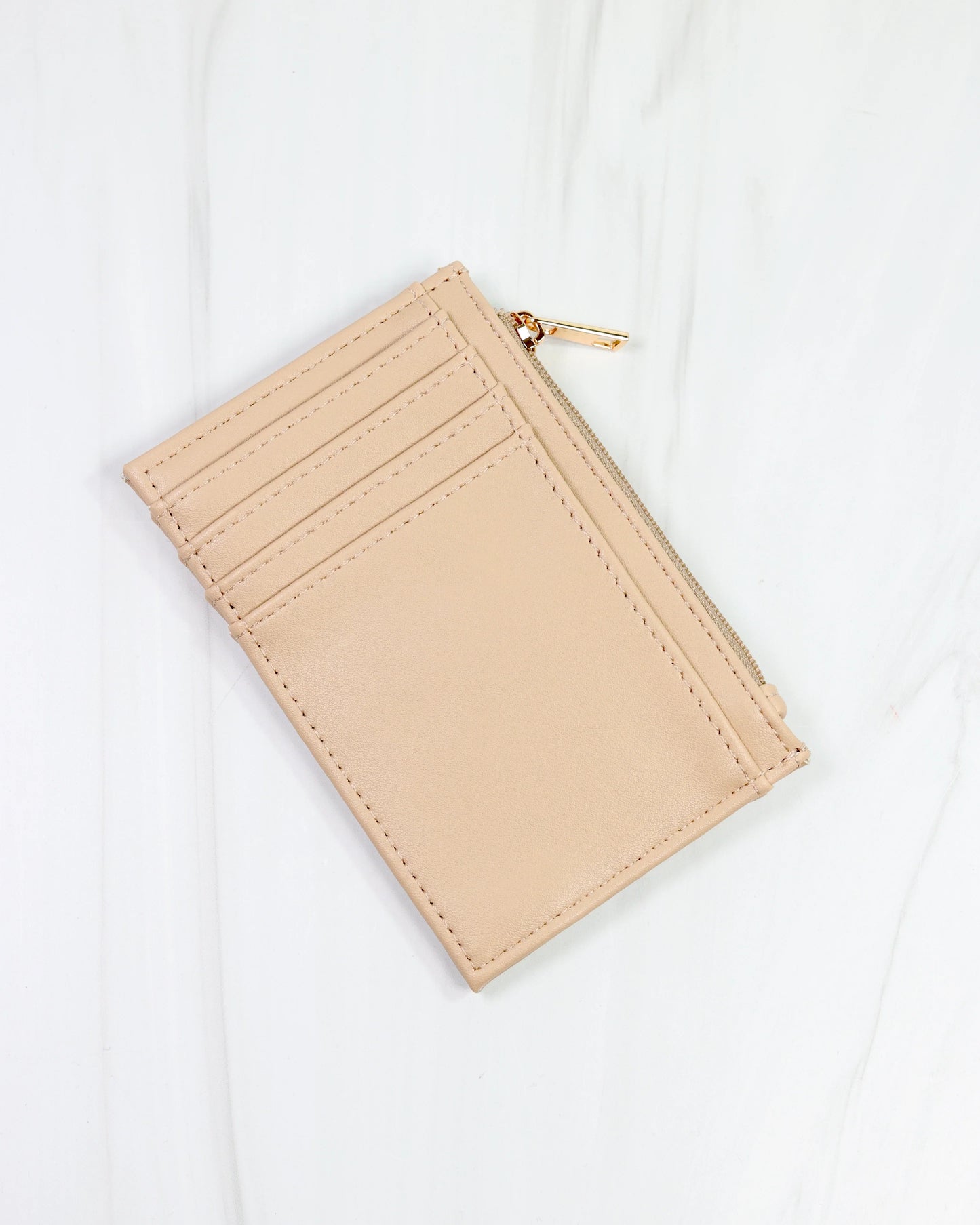 Molly Zip Card Holder Nude