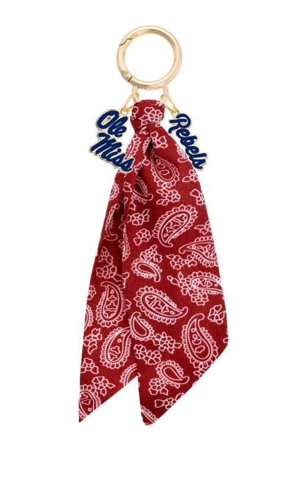 Ole Miss Rebels Logo Bandana Bag Charm