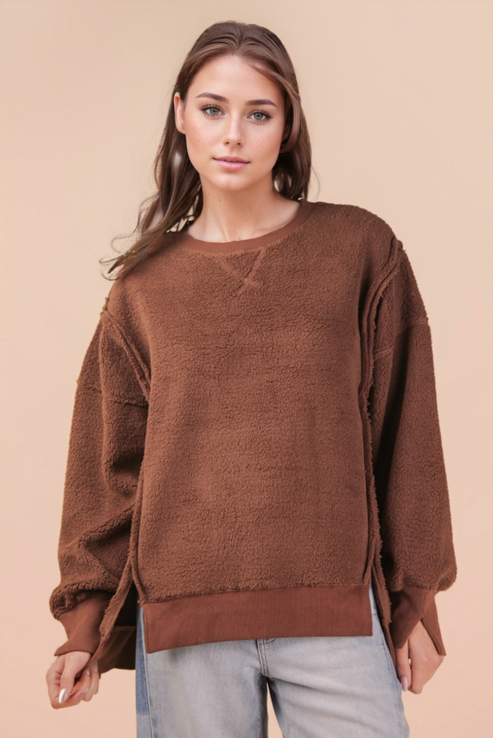 Solid Fleece Sweatshirt