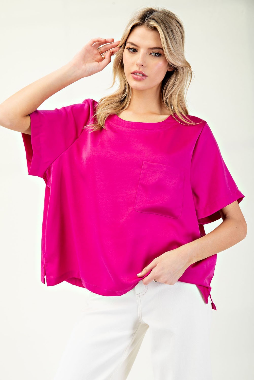 Pocket Short Sleeve Top