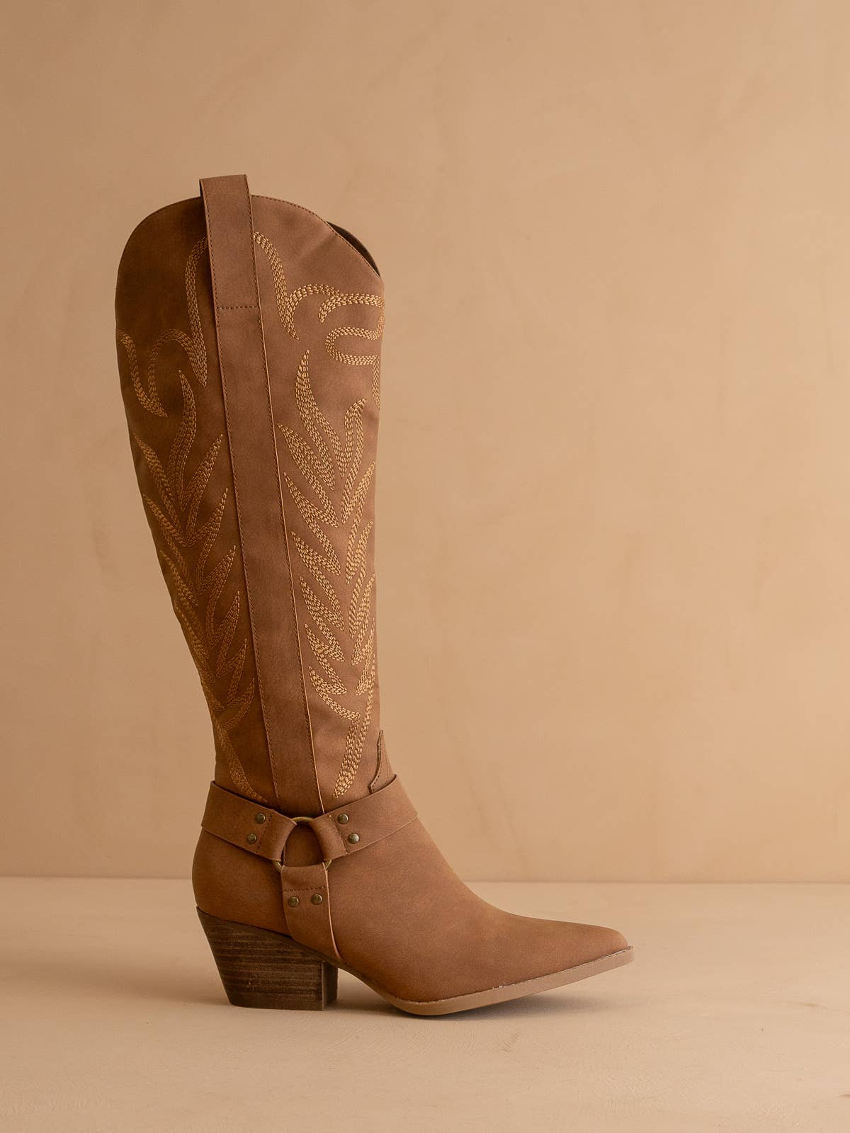 Brown Knee High Cowboy Boot