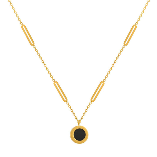 Necklace with Black Pendant