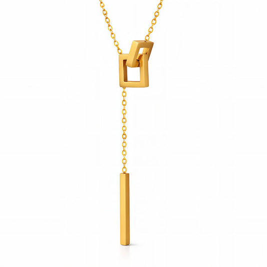 Open Square Pendant Necklace
