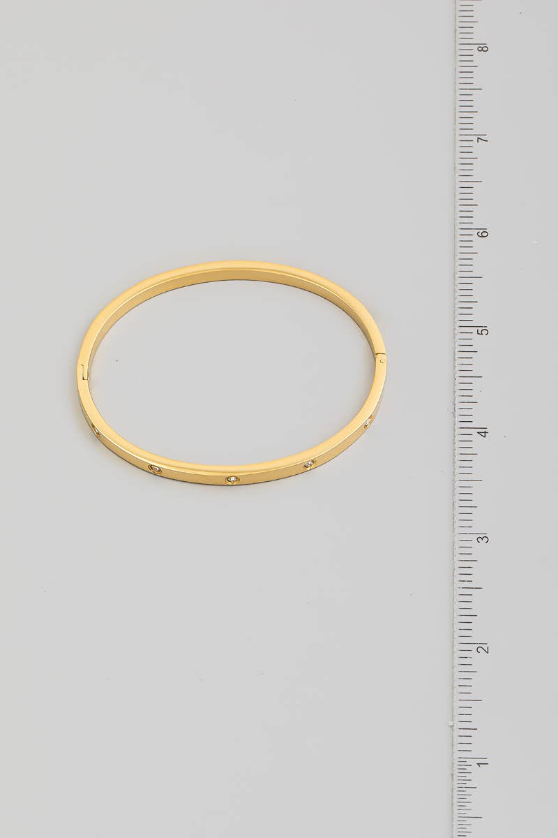 Studded Solid Clasp Bracelet