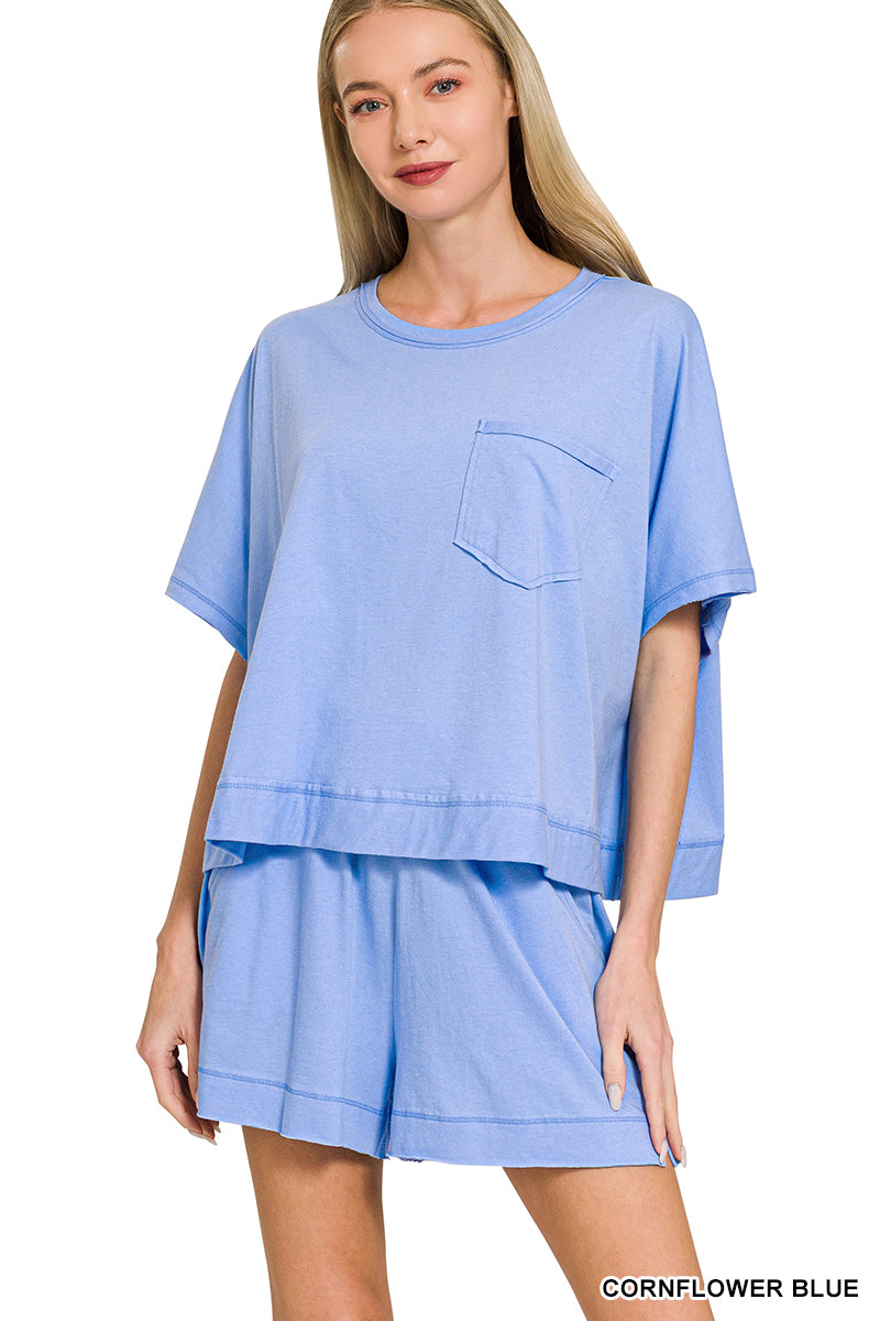 Exposed Seam Boxy Short Set