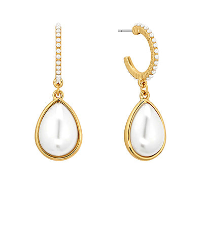 EP52283-001 Pearl Teardrop Hoops