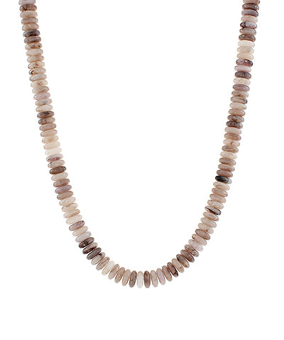 NN86784-001 Wide Disk Marble Necklace