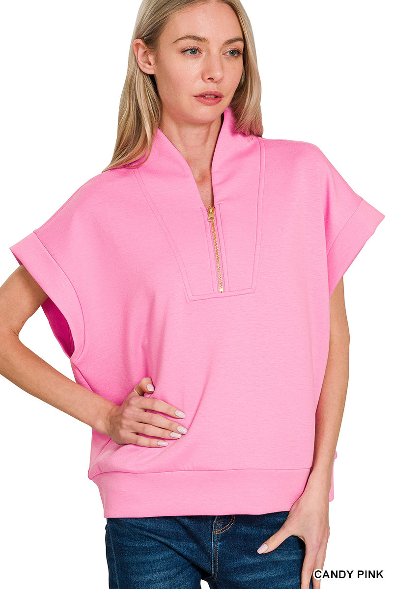 Scuba High Neck Half Zip Vest