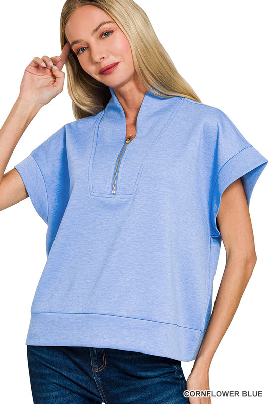 Scuba High Neck Half Zip Vest