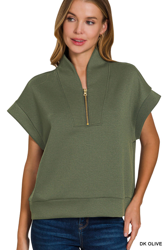 Scuba High Neck Half Zip Vest
