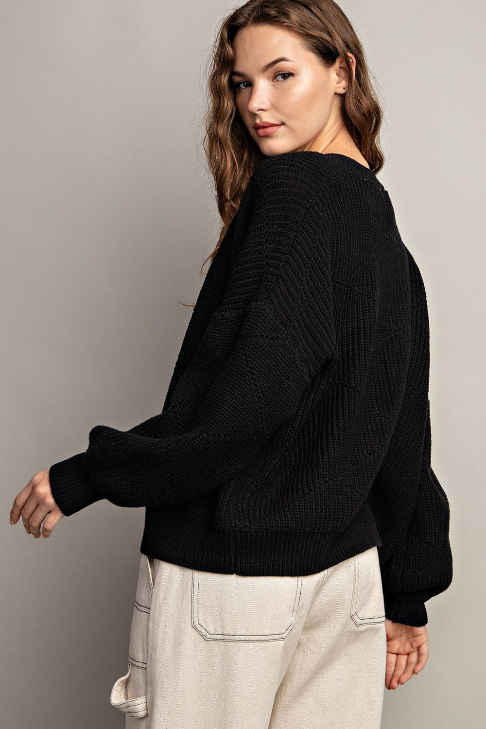 Puff Long Sleeve Cardigan