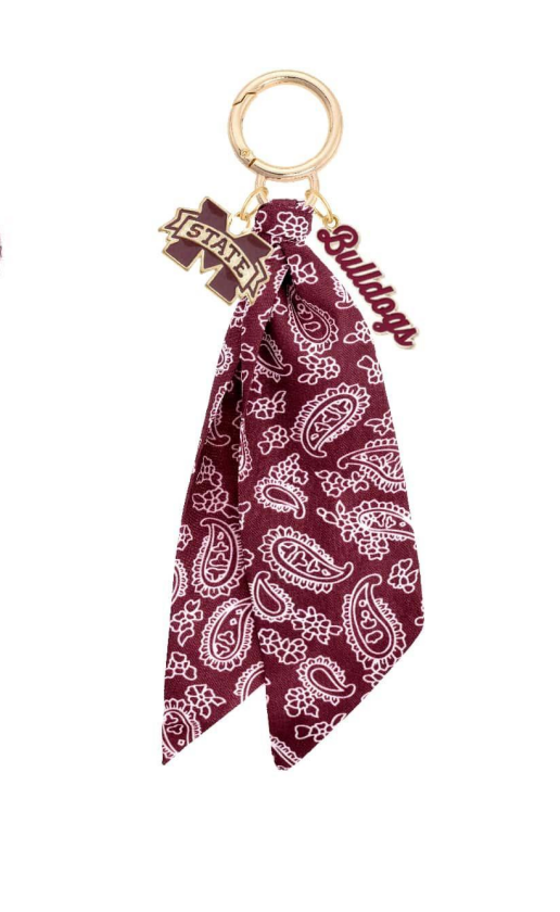 Mississippi State Bulldogs Logo Bandana Bag Charm