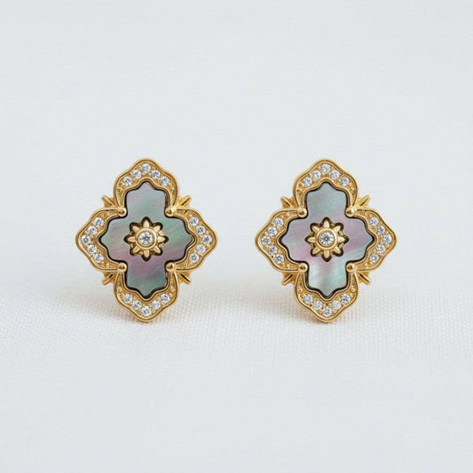 Vintage Inspired Gemstone Drop Earrings