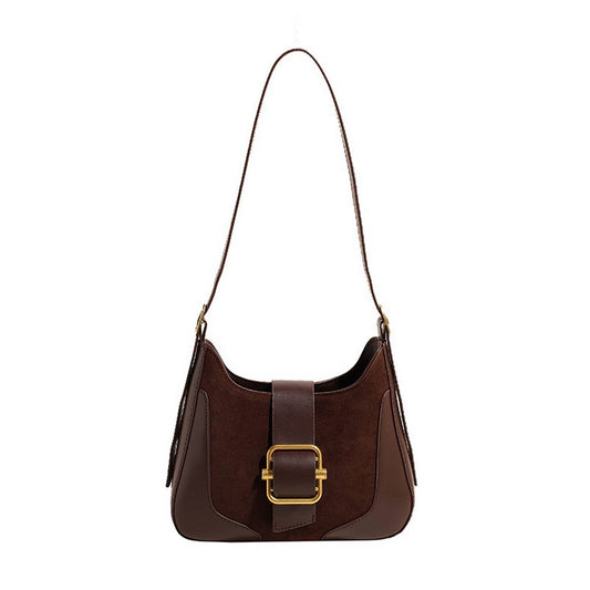 Retro Buckle Shoulder Purse