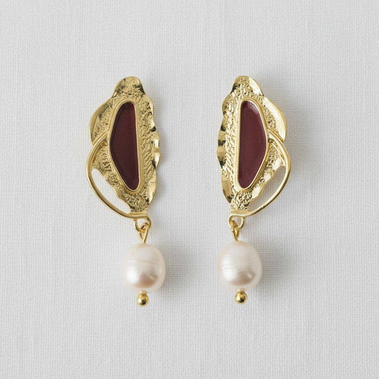 Retro French Pearl Drop Earrings