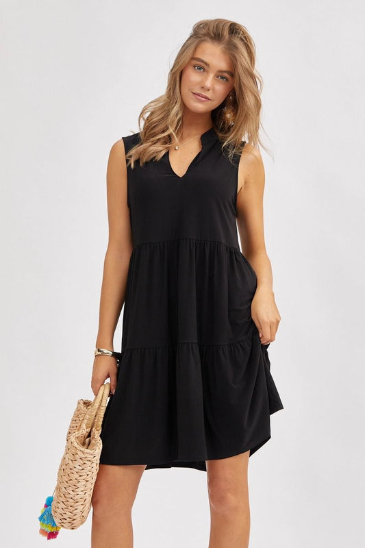 Sleeveless Three Tiered Dress