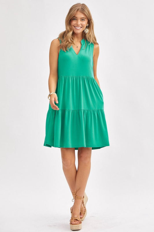 Sleeveless Three Tiered Dress